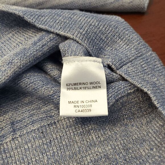 Peter Millar Crown Crafted Ravello Full Zip Hoodie Jumper Blue Frost Men's L - Picture 5 of 5